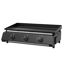 Schwarze Plancha mit drei Drehreglern