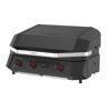 Schwarzer Gasgrill mit drei Brennern