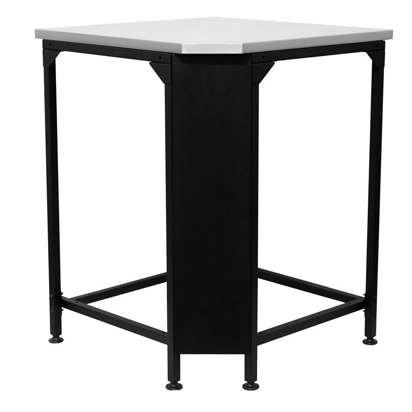 Edelstahl-Eckschrank