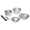 Fünfteiliges Aluminium Trekking Geschirrset