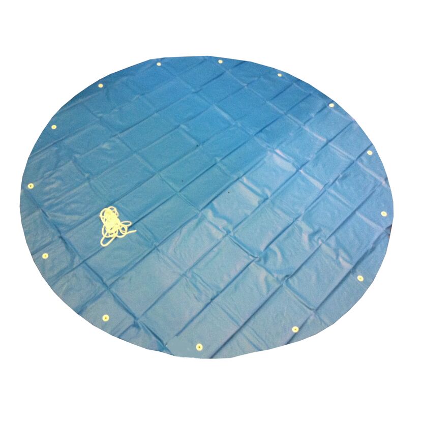 Blaue runde Poolabdeckung