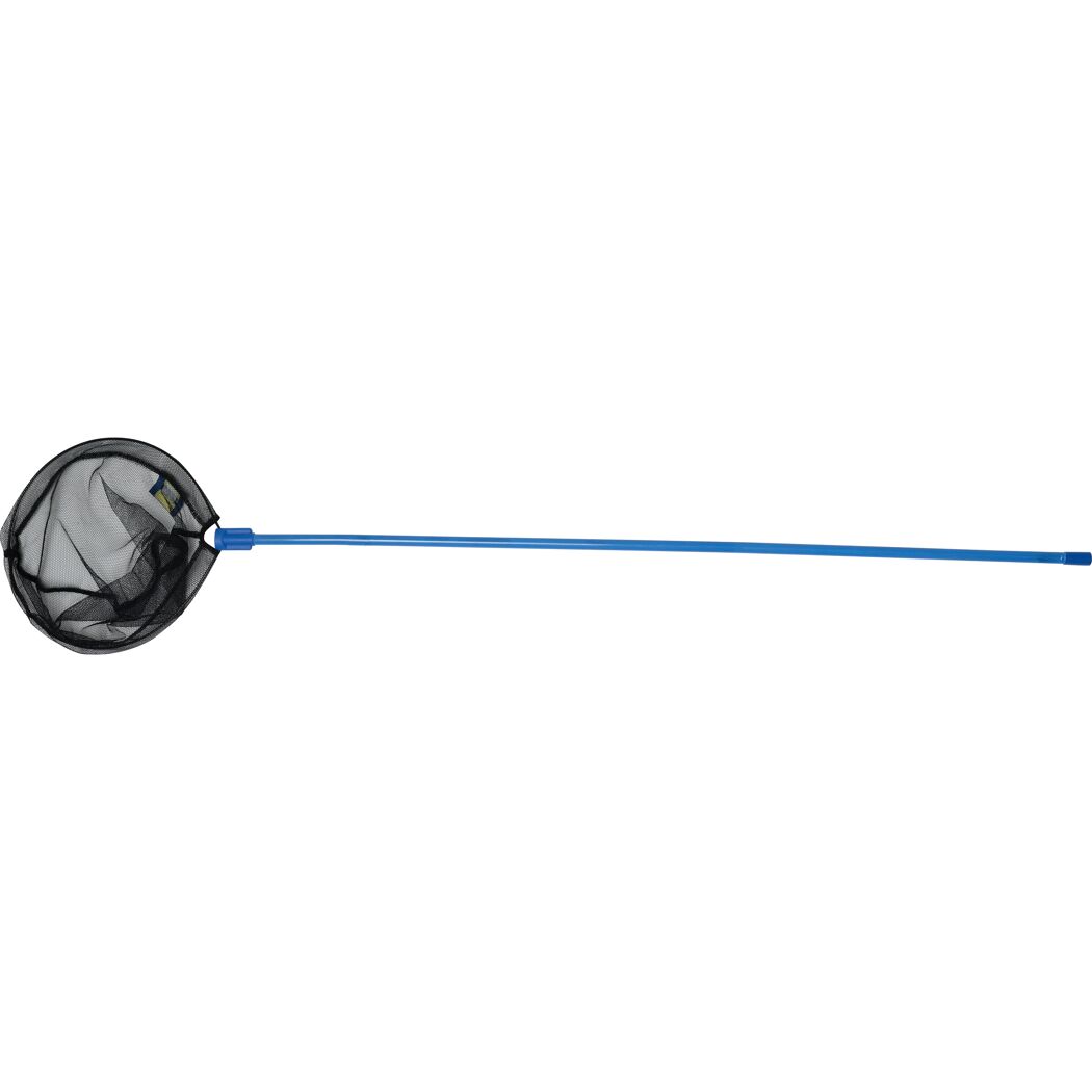 Kescher mit langem, blauem Stiel