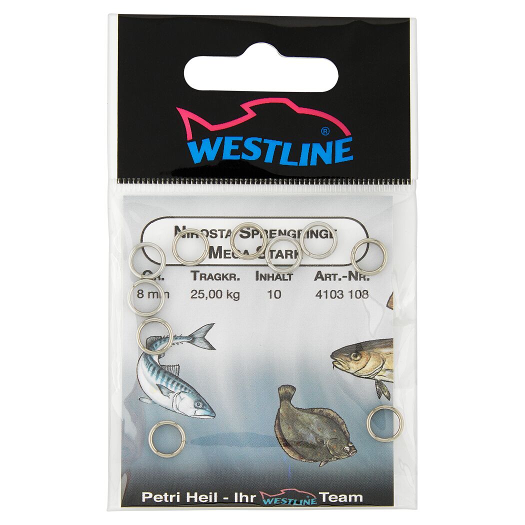 Westline Nirosta Sprengringe Mega Stark 8 mm, 10 Stück