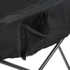 Schwarzer Campingstuhl Travel Chair, Detail Netz-Seitentasche
