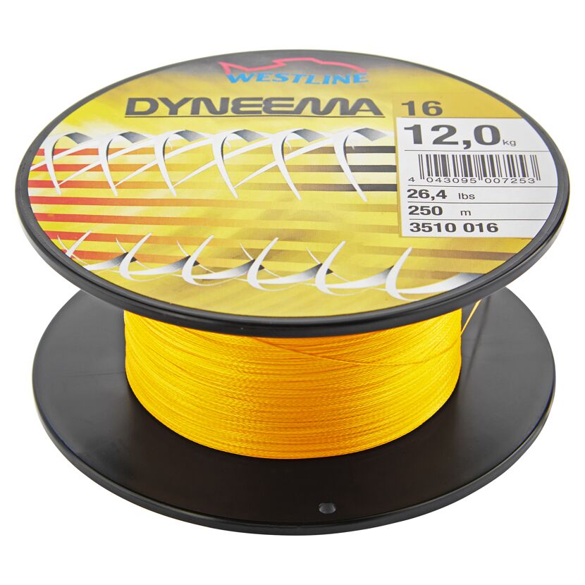 Gelbe Angelschnur Dyneema 16, 250 m