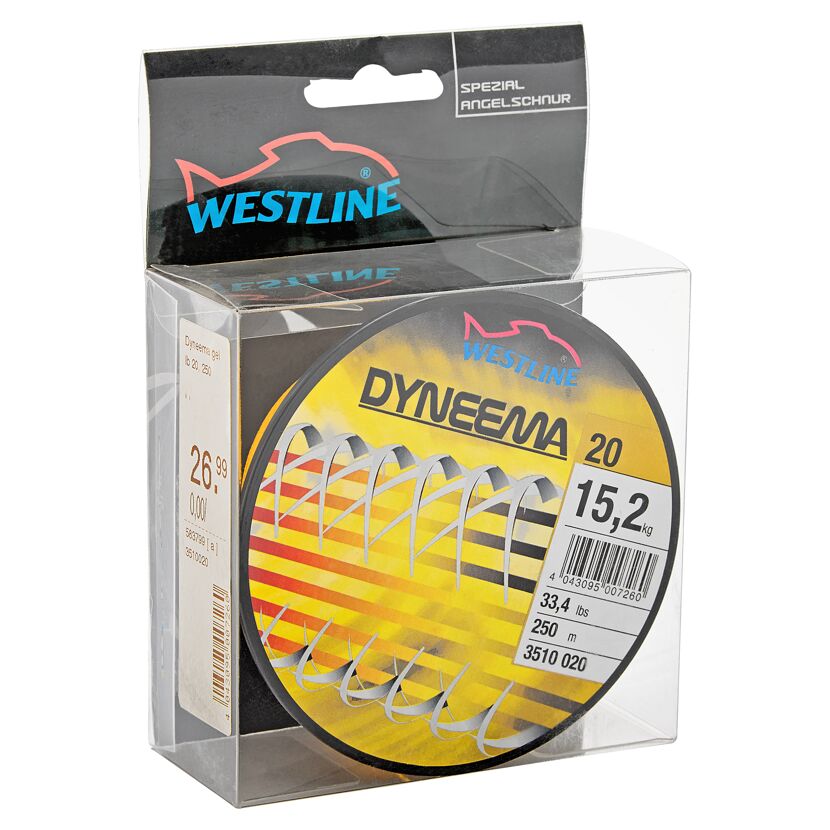 Westline Dyneema Angelschnur, 250 m, gelb
