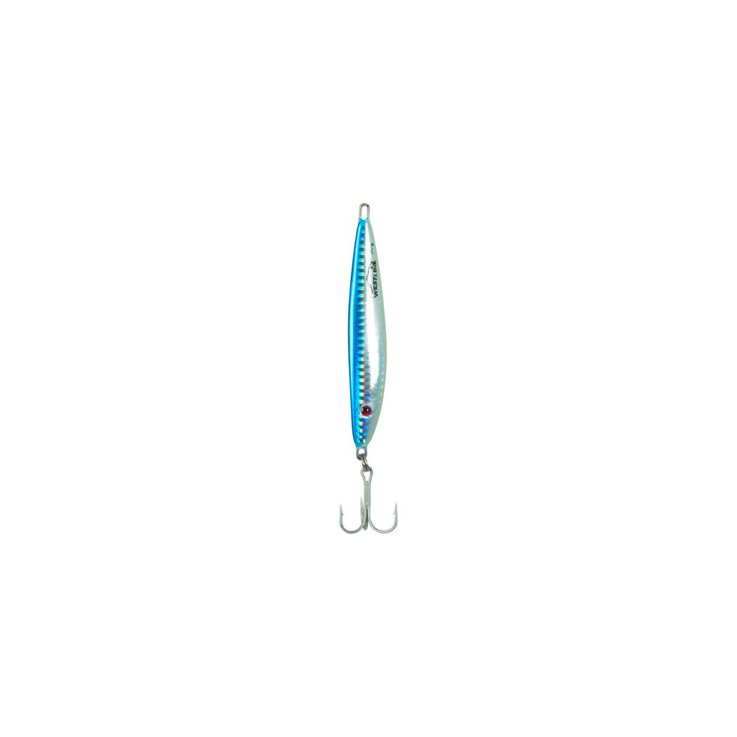 Westline Pilker, 100 g, holografisch, blau-silber