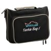 Schwarze Tasche "Tackle Bag I" mit Logo und Schriftzug.