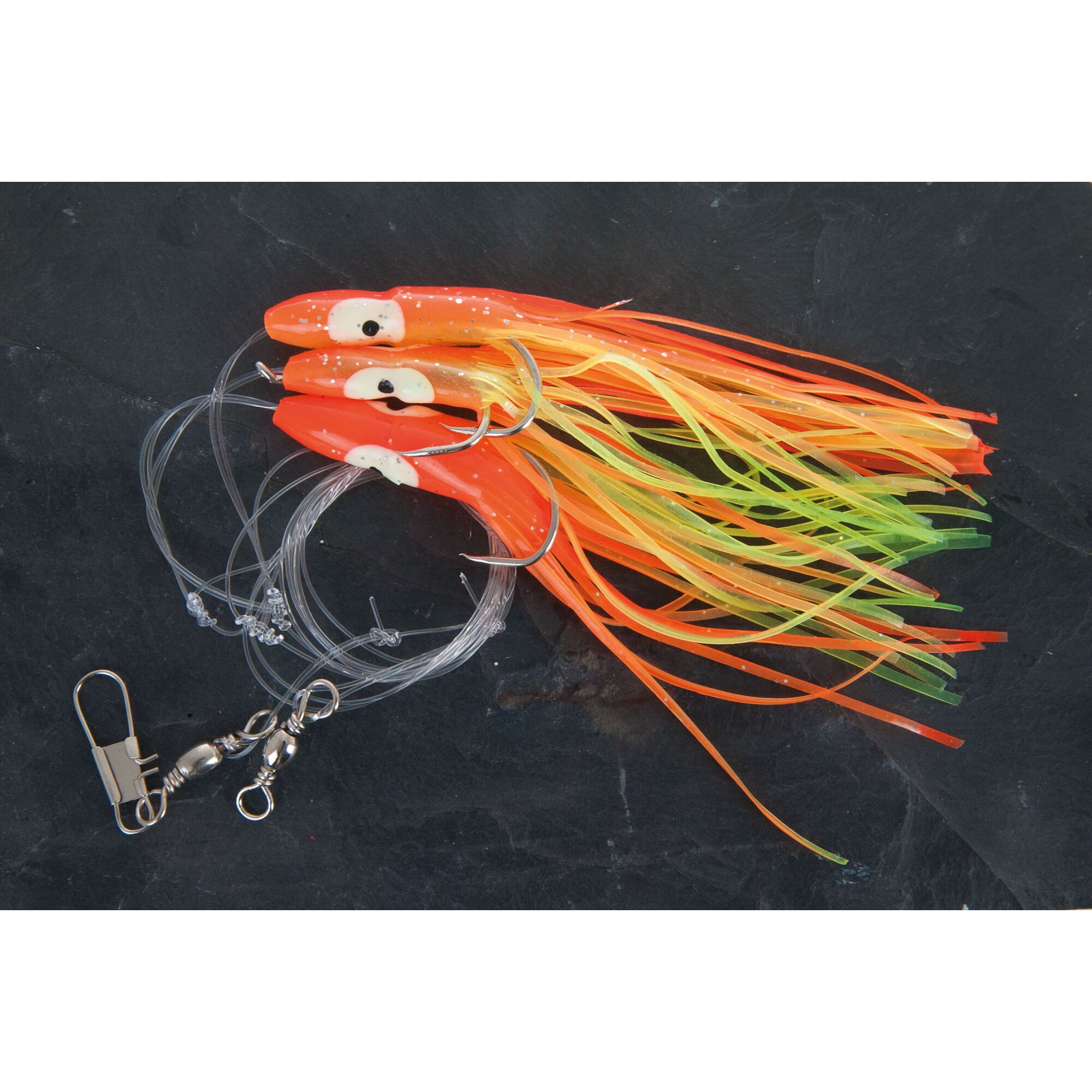 Angelköder Octopus orange/gelb