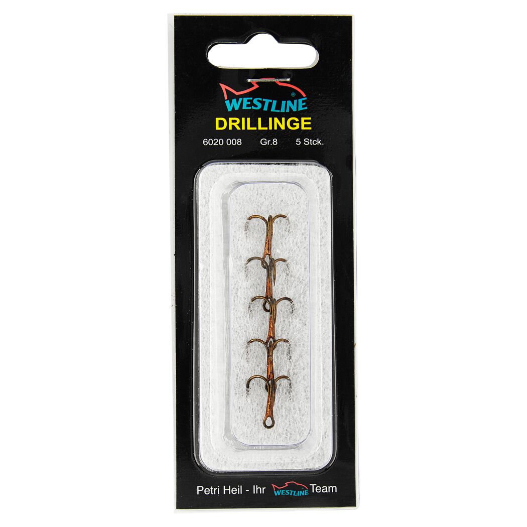 Westline Drillinge Größe 8, 5 Stück