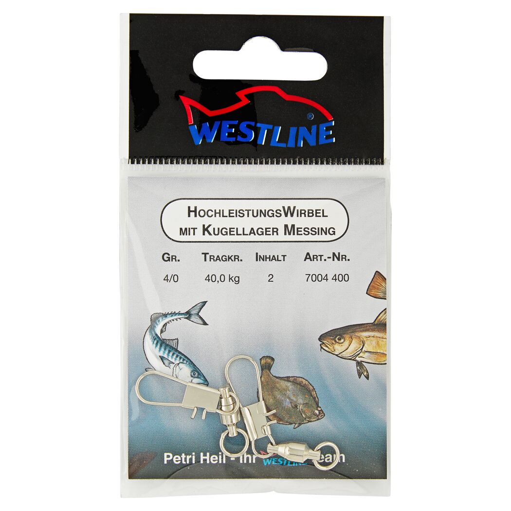 Zwei Westline Hochleistungswirbel mit Kugellager Messing