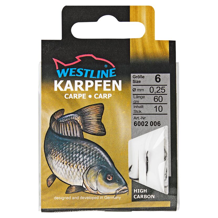 Westline Karpfenhaken Größe 6, 10 Stück