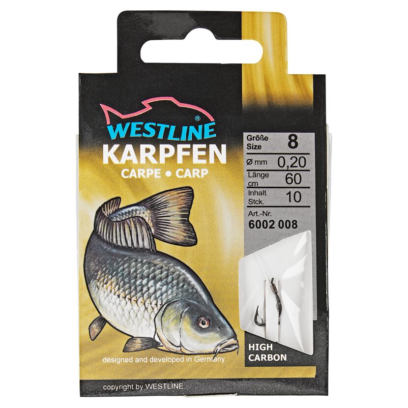 Westline Karpfenhaken Größe 8, 10 Stück