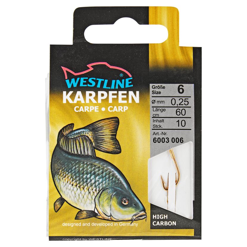 Westline Karpfenhaken Größe 6, 10 Stück