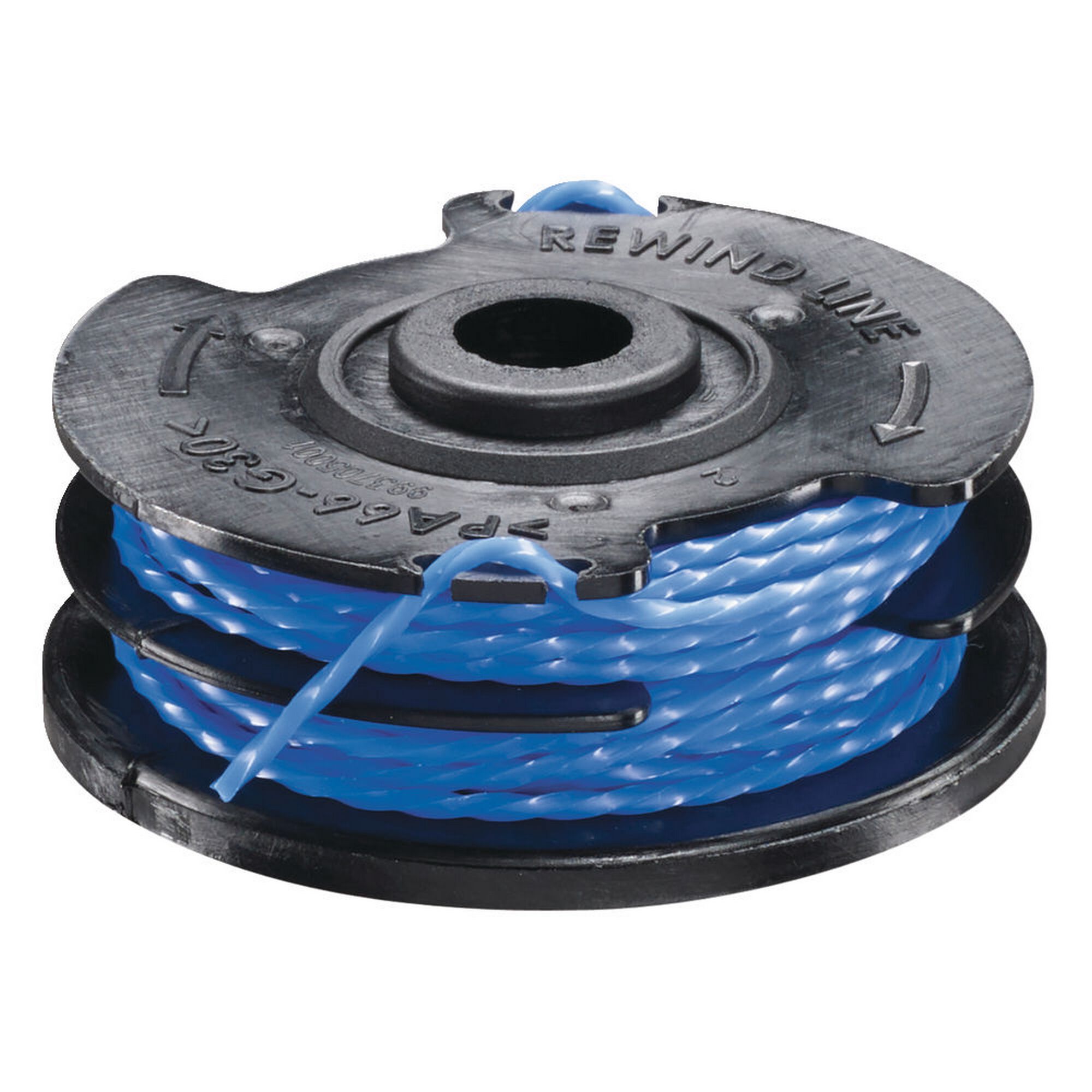 Fadenspule mit blauem Faden