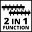 2in1 Funktion: vertikutieren und lüften