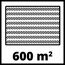 Schraffierte Fläche mit der Beschriftung 600 m².
