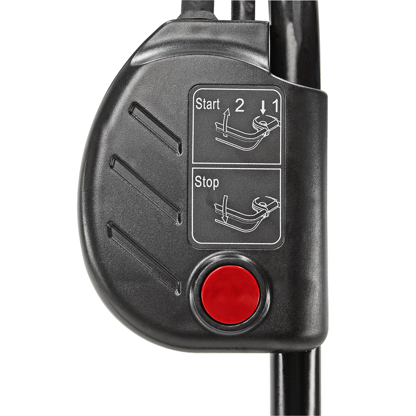 Start-Stopp-Knopf eines Elektro-Rasenmähers
