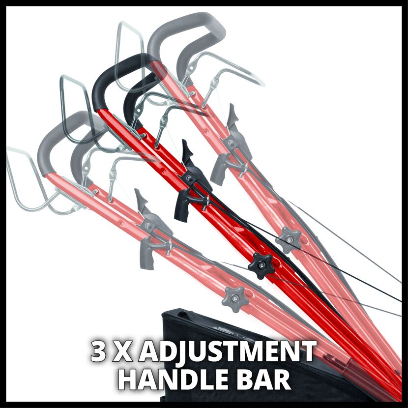 3-fach verstellbarer Holm des Benzin-Rasenmähers GC-PM 51/2 S HW