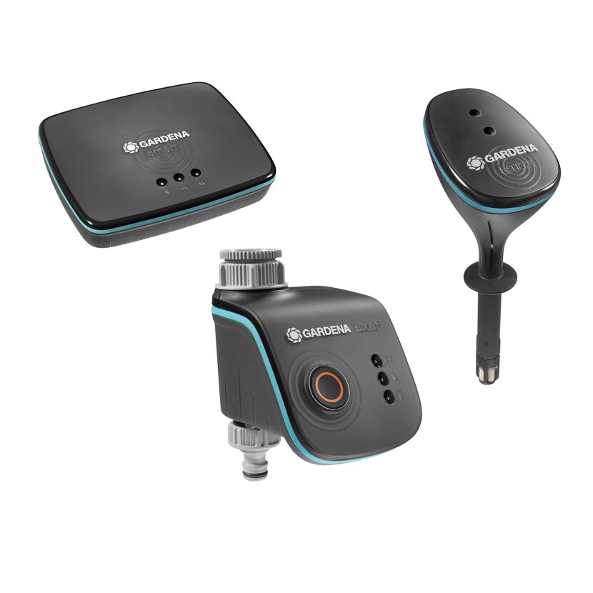 Gardena smart Bewässerungssystem mit Gateway, Bewässerungscomputer und Sensor