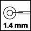 Drahthaube mit 1,4 mm Durchmesser