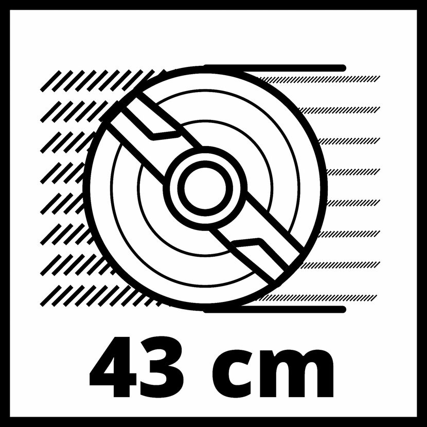 Mähwerk mit 43 cm Schnittbreite
