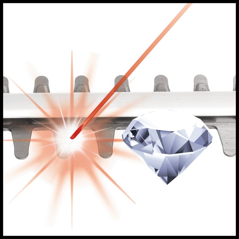 Diamantgeschliffene Heckenschere