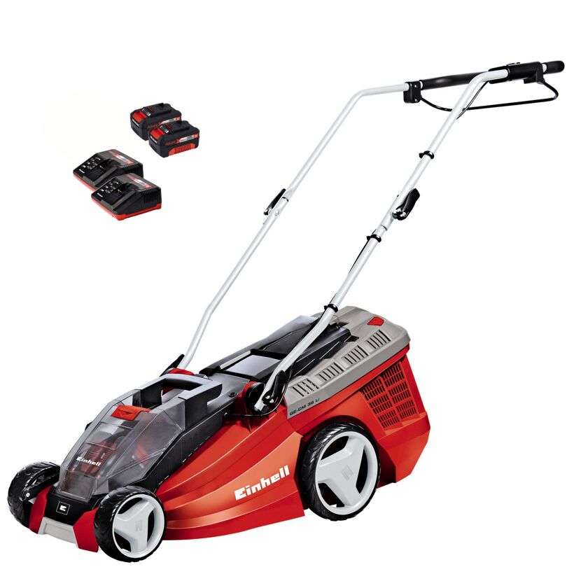 Akku-Rasenmäher-Set 'GE-CM 36 Li M Kit' mit 2 x 18 V Akkus und Mulchkit, 6-teilig, bis 350 m²