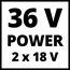 Akku-Rasenmäher-Set 'GE-CM 36 Li M Kit' mit 2 x 18 V Akkus und Mulchkit, 6-teilig, bis 350 m²