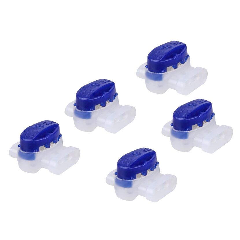 Fünf blaue Worx Kabelverbinder