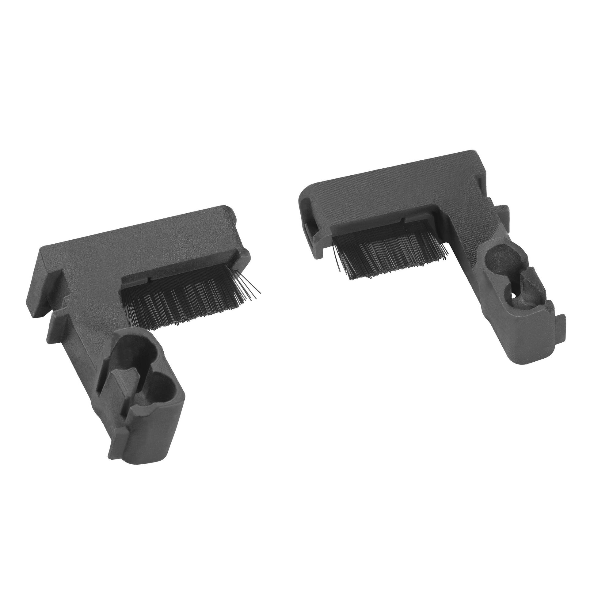 Zwei schwarze Radbürsten SILENO