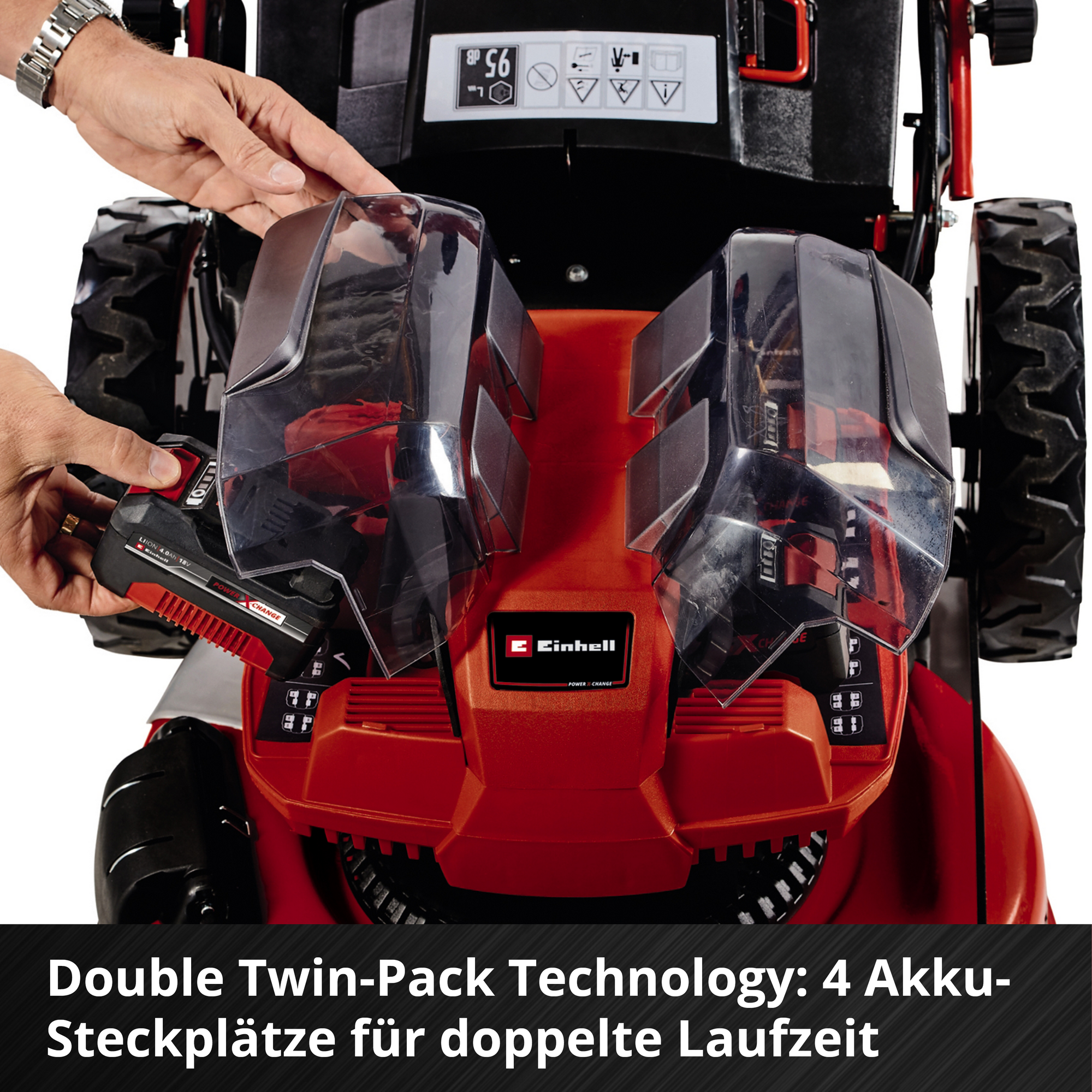 Akku-Rasenmäher 'GP-CM 36/47 S HW Li' mit 4 x 18 V Akkus und 2 Ladegeräten, bis 700 m² + product picture