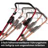 3-fach höhenverstellbarer Führungsholm mit Softgrip