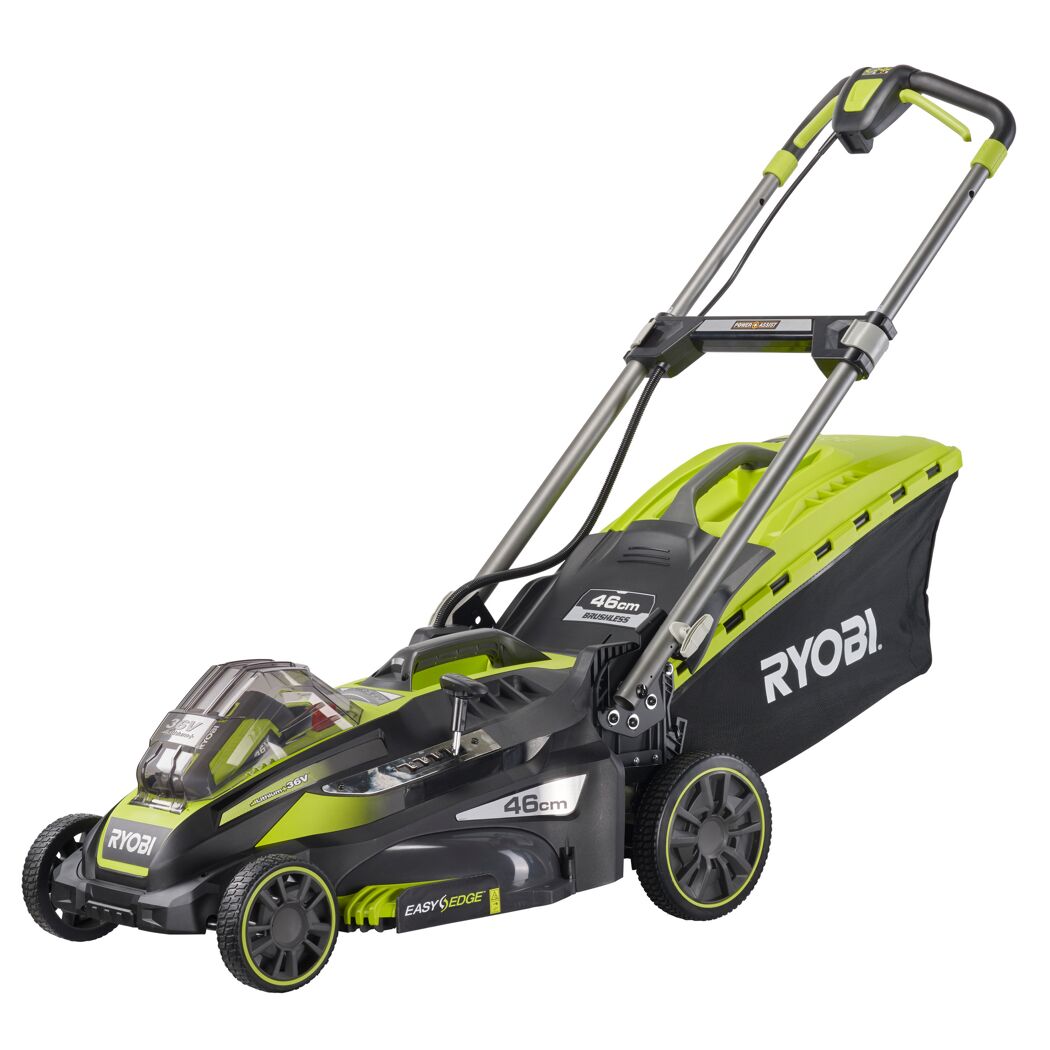 RYOBI Akku-Rasenmäher mit Grasfangkorb