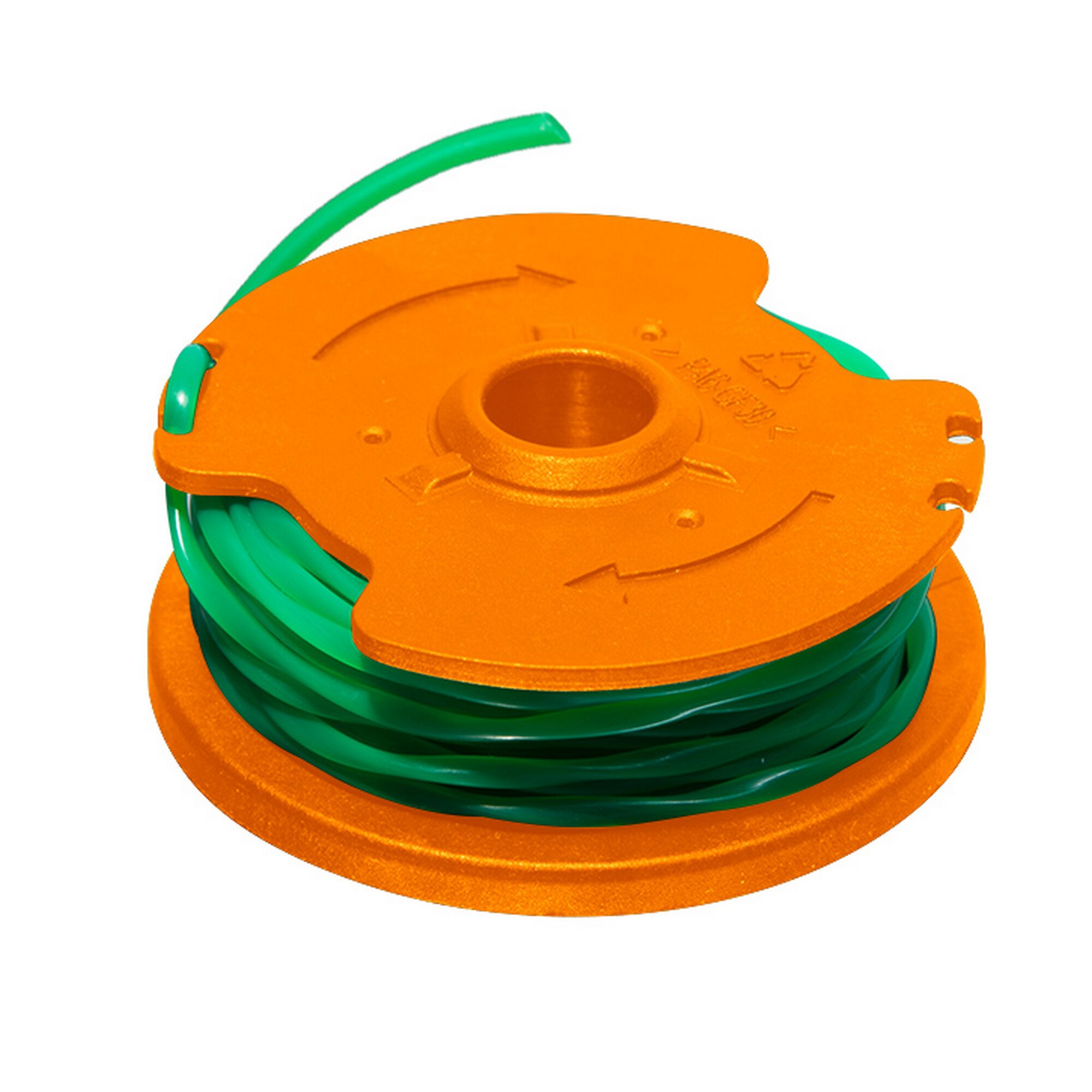 Ersatzfadenspule mit grünem Faden für Rasentrimmer