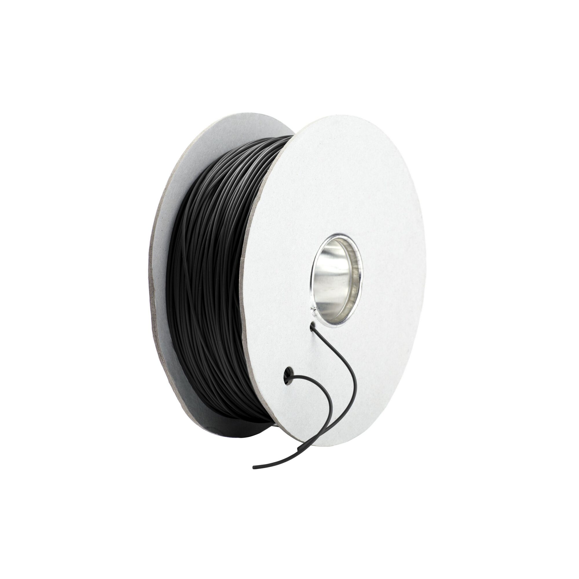 Schwarzes Begrenzungskabel auf einer Rolle