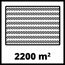 Schraffierte Fläche mit 2200 m²