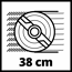Akku-Rasenmäher 'Rasarro 36/38' mit 2 x 18 V Akkus, bis 450 m²