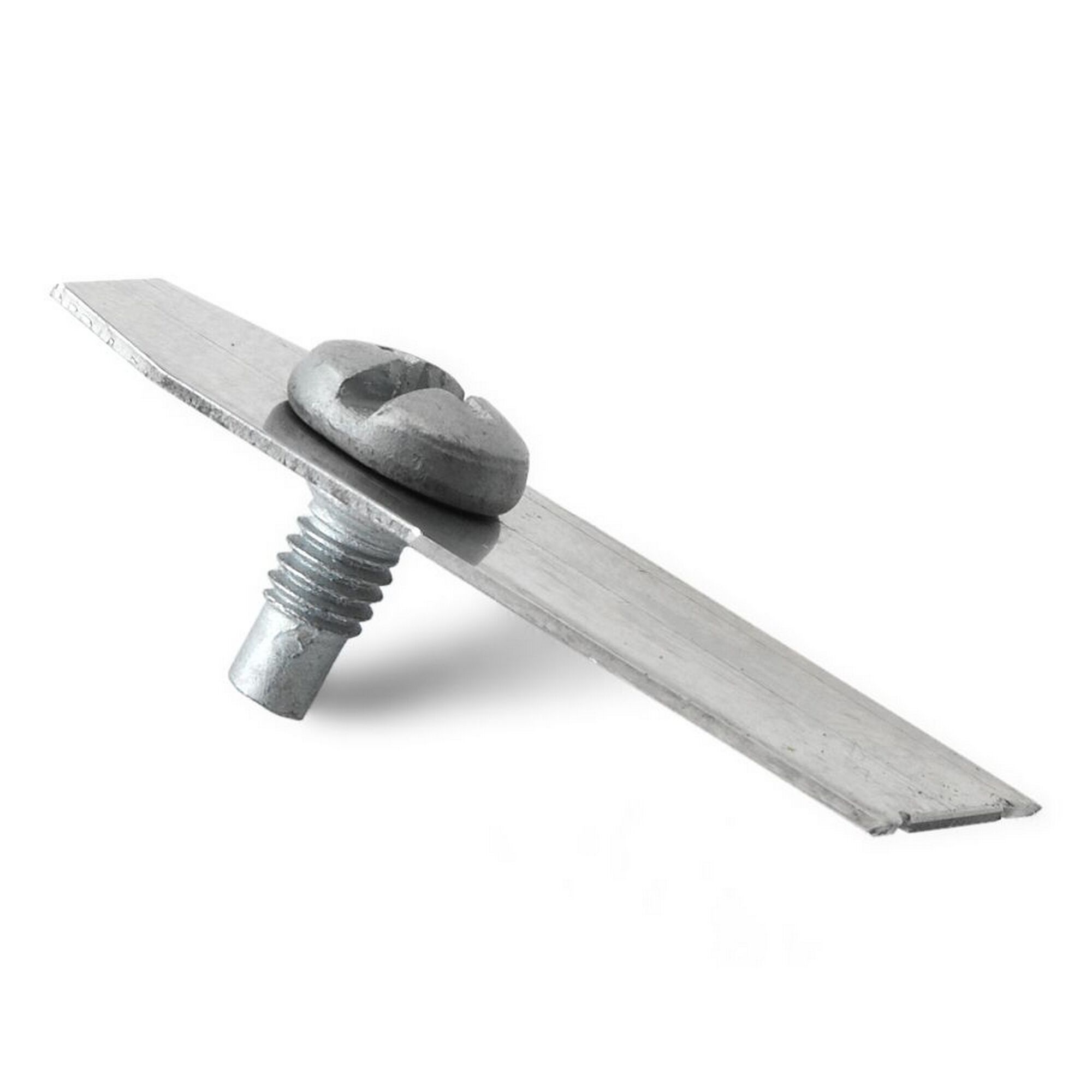 Metallplatte mit Schraube