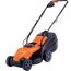 Orangefarbener Akku-Rasenmäher von Yard Force