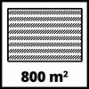 Schraffierte Fläche 800 m²