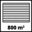Schraffierte Fläche 800 m²