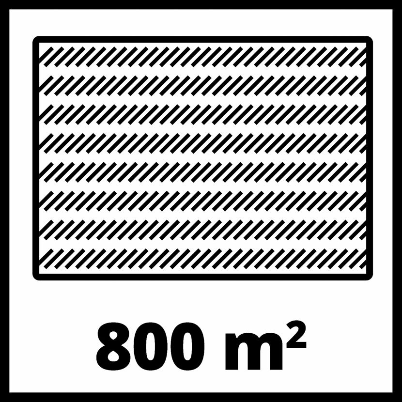 Schraffierte Fläche 800 m²