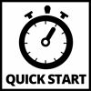Schnellstart-Symbol mit Stoppuhr