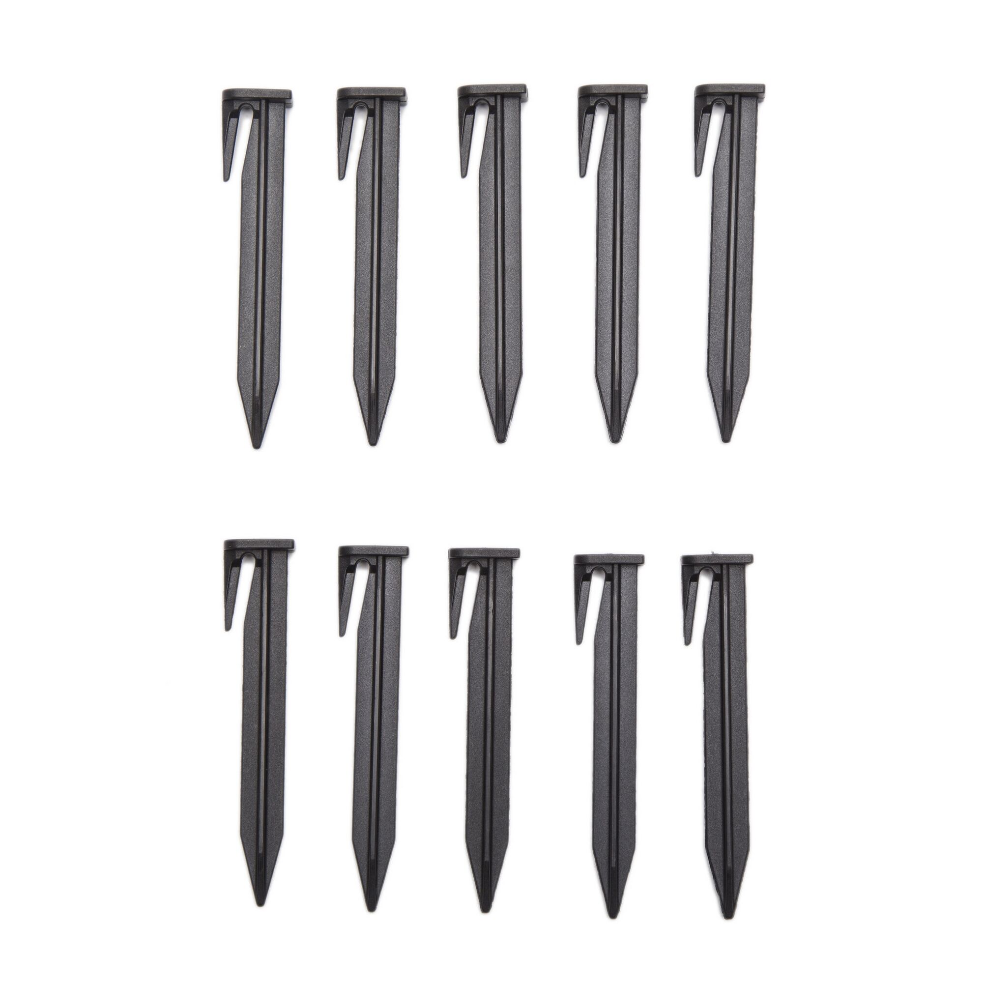 Zehn schwarze YardForce Erdnägel