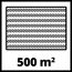Schraffierte Fläche mit der Bezeichnung 500 m²