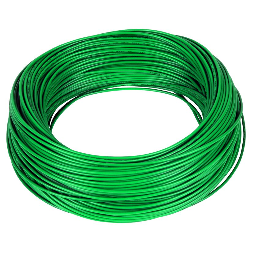 Grüne Kabelrolle
