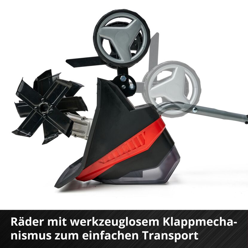 Akku-Bodenhacke mit Rädern