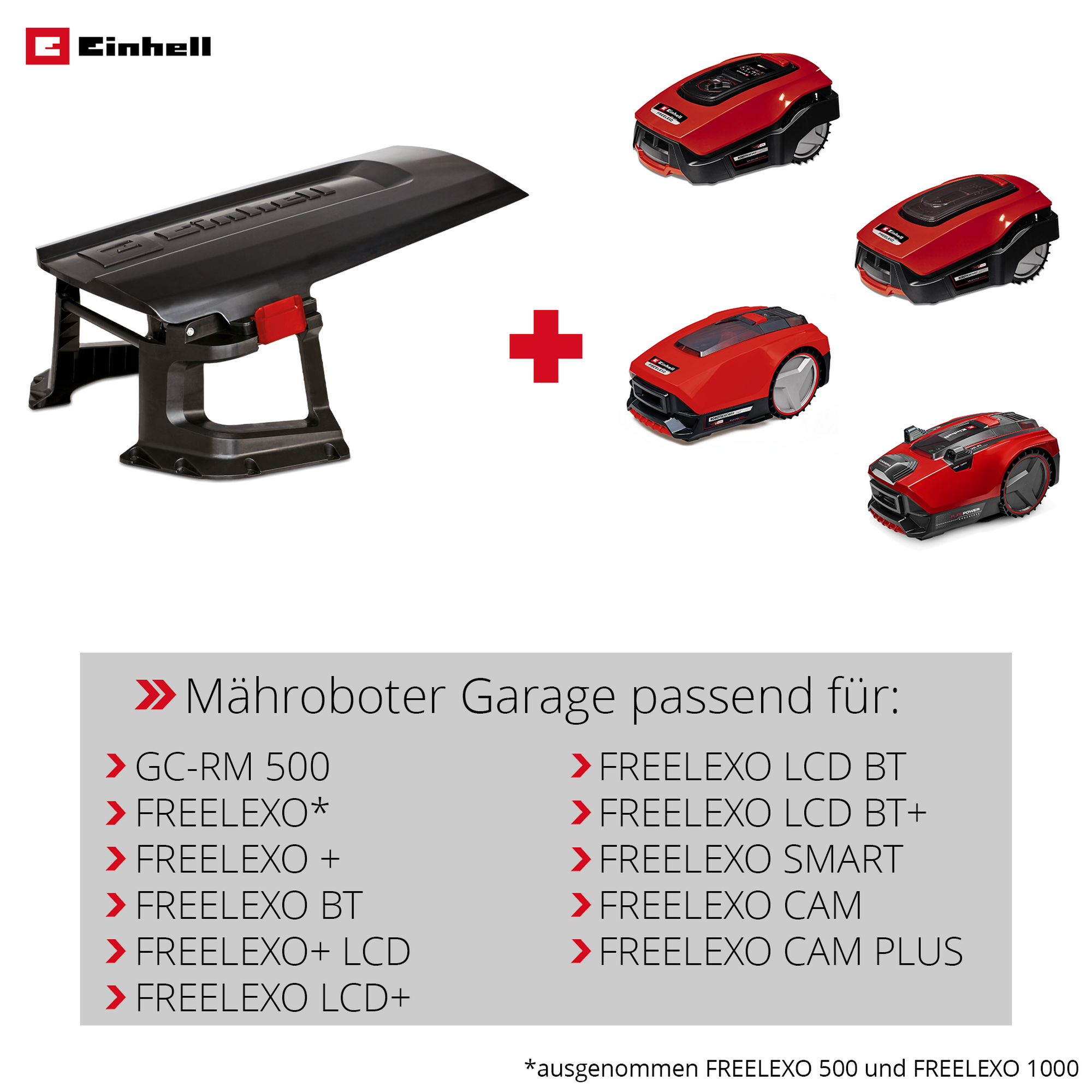 Mähroboter-Garage rot/schwarz 59 x 39,5 x 77 cm
