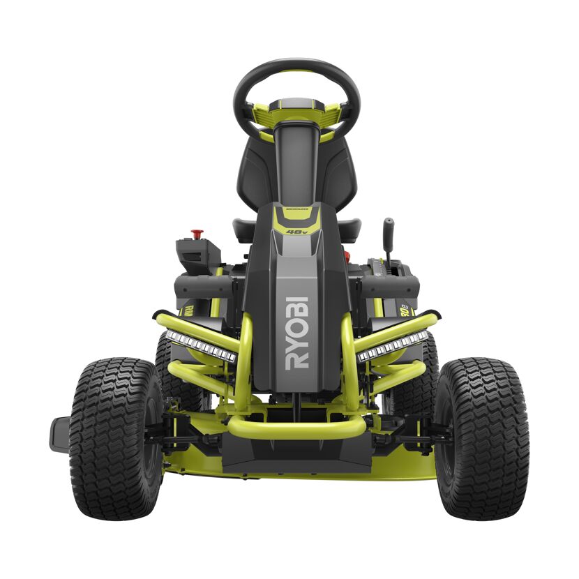 RYOBI Akku-Aufsitzrasenmäher RM480E von vorne